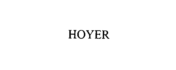 Trademark Logo HOYER
