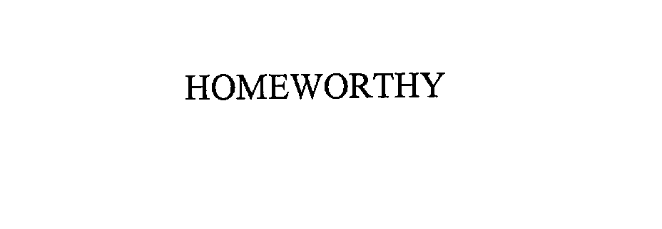 Trademark Logo HOMEWORTHY