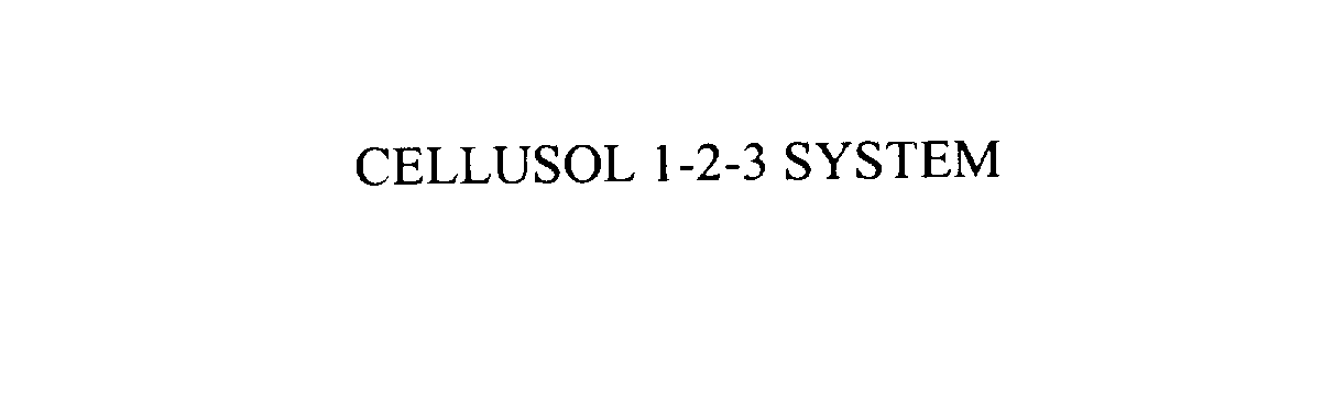  CELLUSOL 1-2-3 SYSTEM