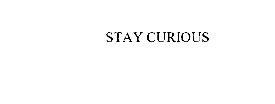 Trademark Logo STAY CURIOUS