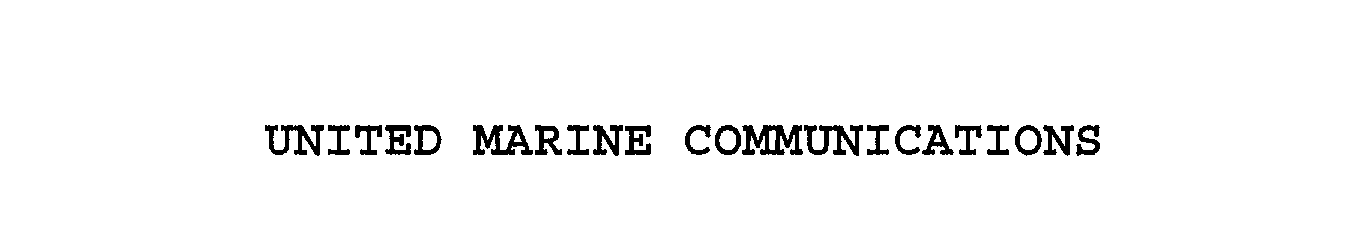  UNITED MARINE COMMUNICATIONS