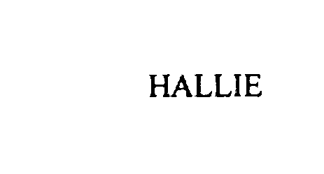 Trademark Logo HALLIE