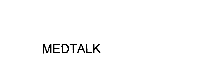 Trademark Logo MEDTALK