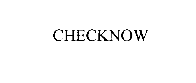Trademark Logo CHECKNOW