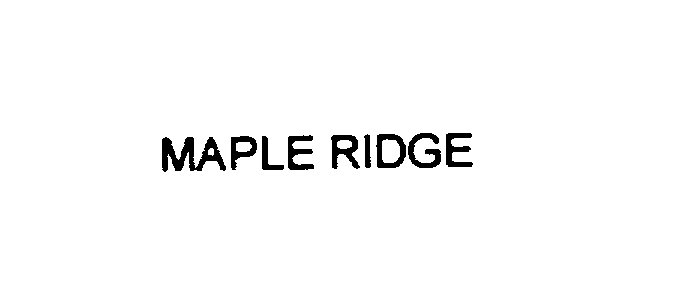  MAPLE RIDGE