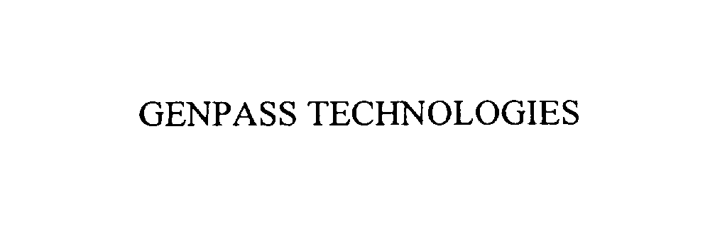  GENPASS TECHNOLOGIES