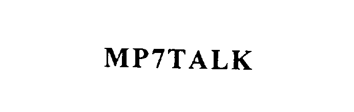 Trademark Logo MP7TALK