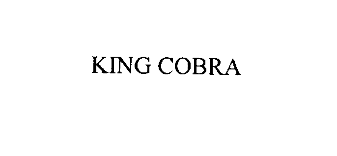 Trademark Logo KING COBRA