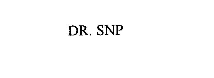 Trademark Logo DR. SNP