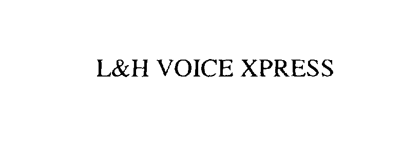  L&amp;H VOICE XPRESS