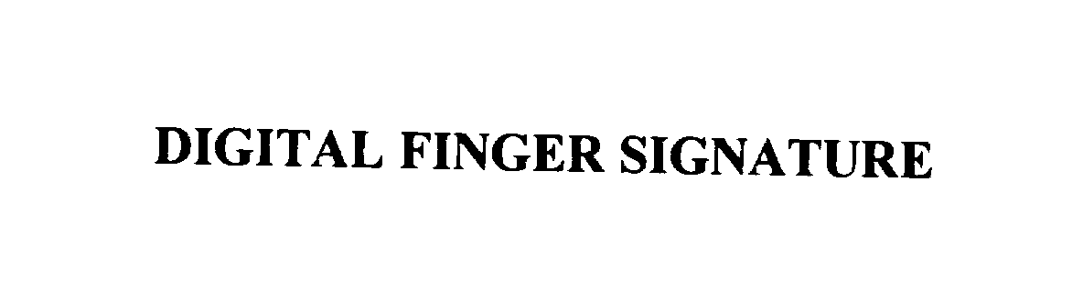 DIGITAL FINGER SIGNATURE