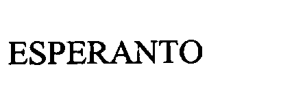 Trademark Logo ESPERANTO