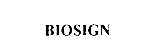 Trademark Logo BIOSIGN