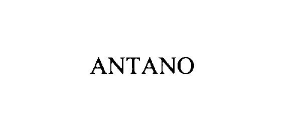 Trademark Logo ANTANO