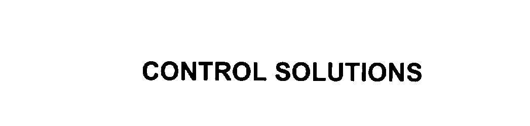  CONTROL SOLUTIONS