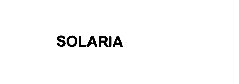 Trademark Logo SOLARIA