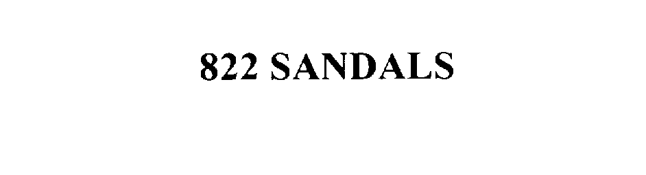 Trademark Logo 822 SANDALS
