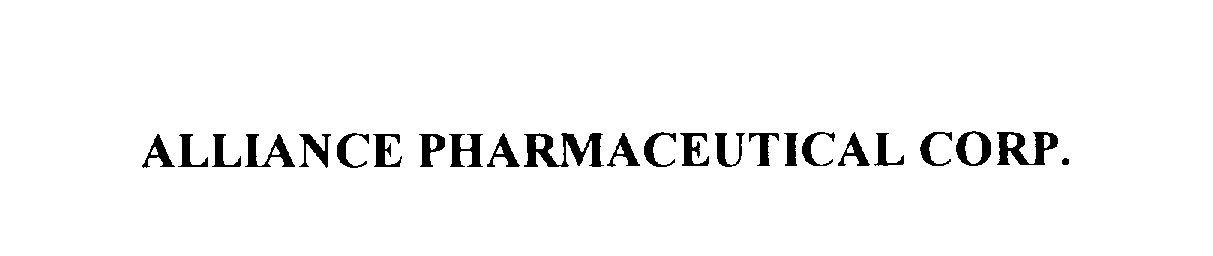 Trademark Logo ALLIANCE PHARMACEUTICAL CORP.