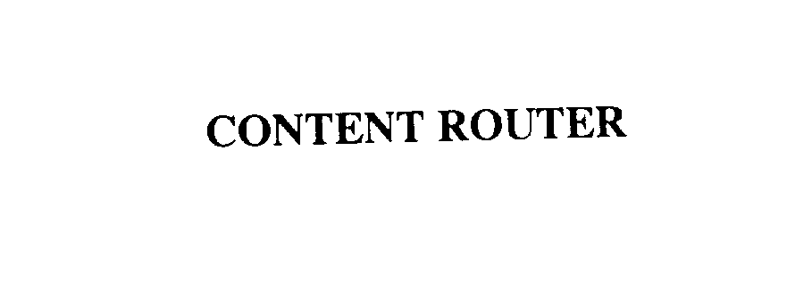 Trademark Logo CONTENT ROUTER