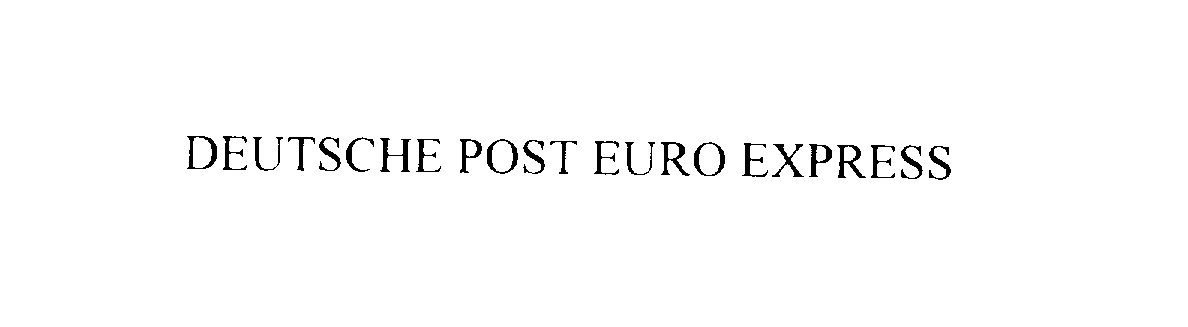 Trademark Logo DEUTSCHE POST EURO EXPRESS
