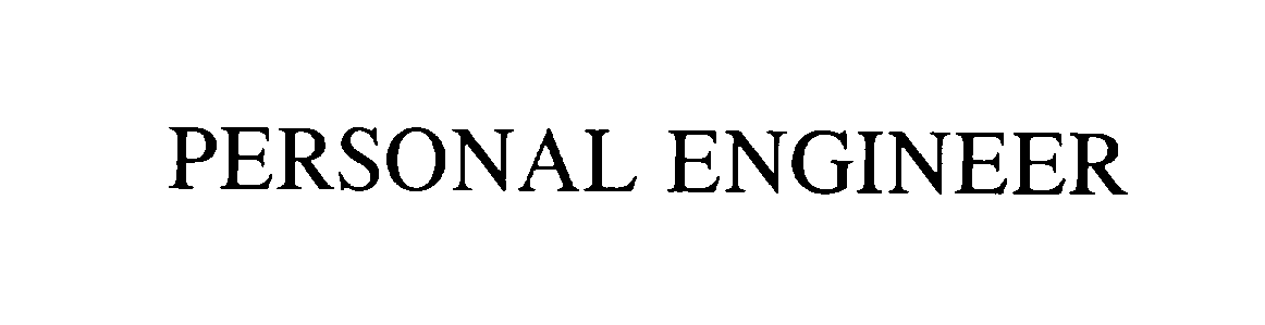 Trademark Logo PERSONAL ENGINEER