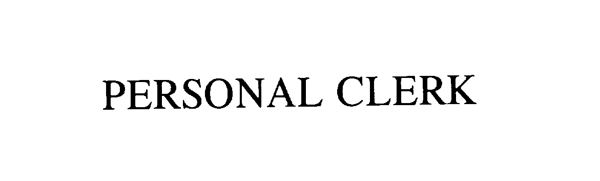 Trademark Logo PERSONAL CLERK