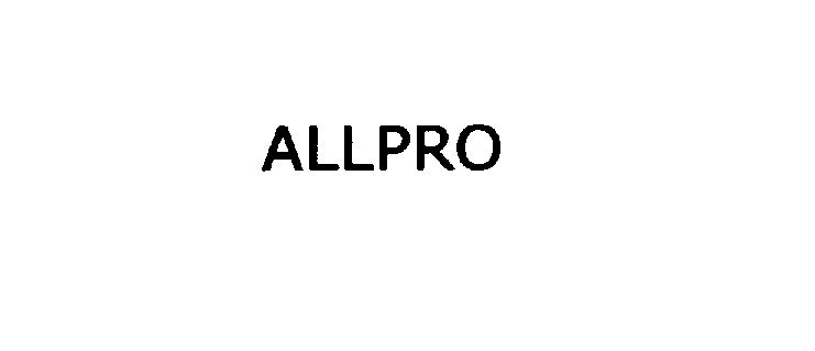 Trademark Logo ALLPRO