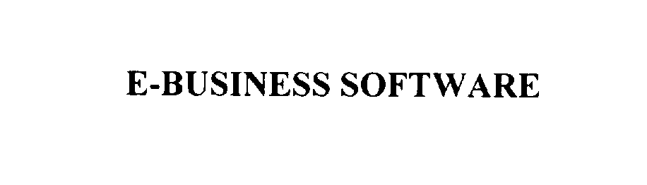 Trademark Logo E-BUSINESS SOFTWARE