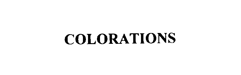 Trademark Logo COLORATIONS