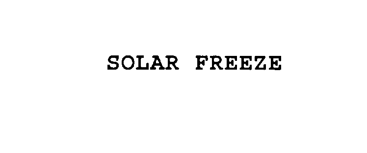  SOLAR FREEZE