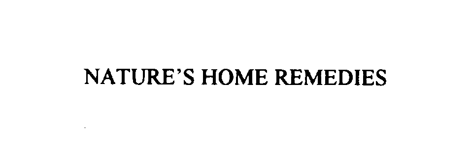Trademark Logo NATURE'S HOME REMEDIES