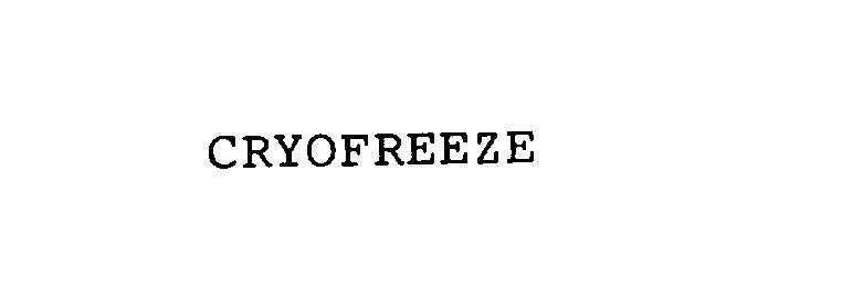 Trademark Logo CRYOFREEZE