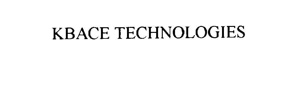  KBACE TECHNOLOGIES