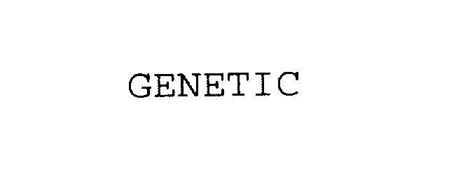 Trademark Logo GENETIC