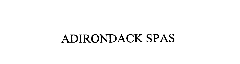  ADIRONDACK SPAS