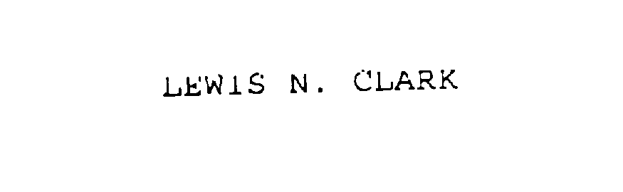 Trademark Logo LEWIS N. CLARK