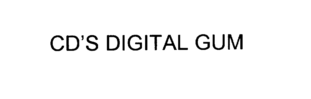Trademark Logo CD'S DIGITAL GUM