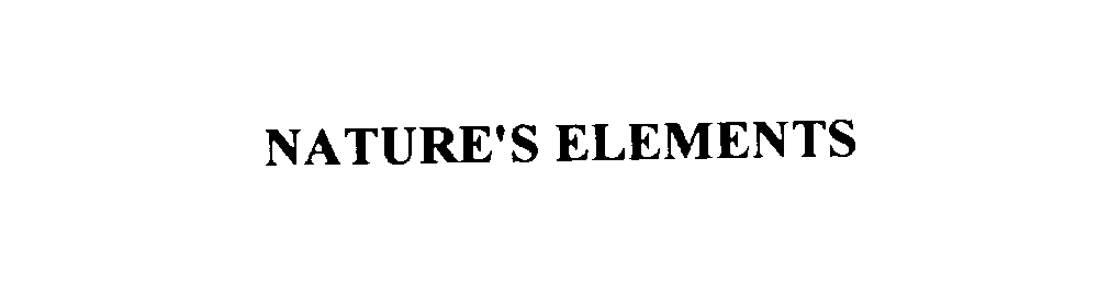 Trademark Logo NATURE'S ELEMENTS