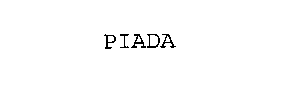 Trademark Logo PIADA