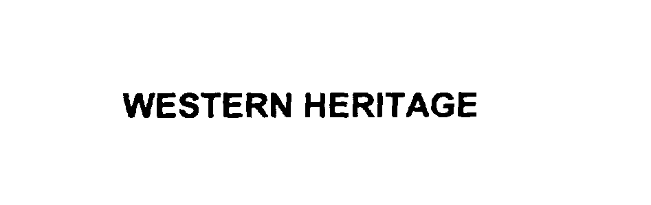 Trademark Logo WESTERN HERITAGE