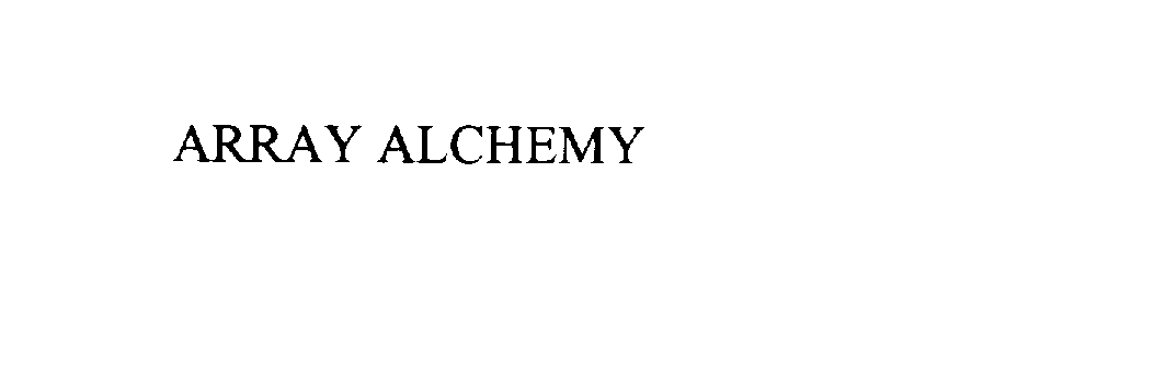  ARRAY ALCHEMY