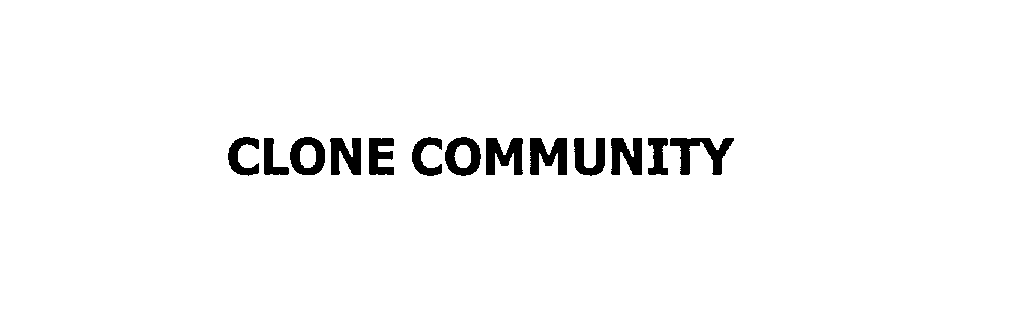 Trademark Logo CLONE COMMUNITY