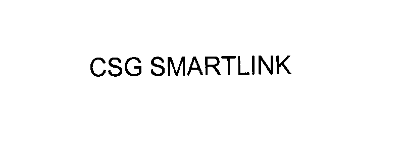 Trademark Logo CSG SMARTLINK
