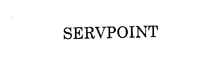 Trademark Logo SERVPOINT