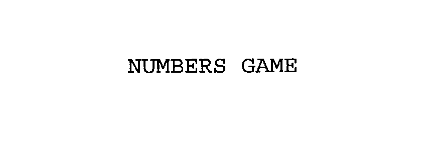  NUMBERS GAME