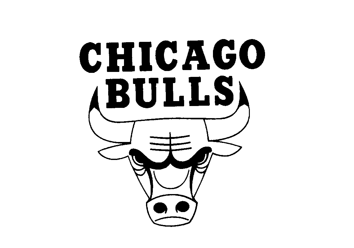 chicago bulls logo black and white