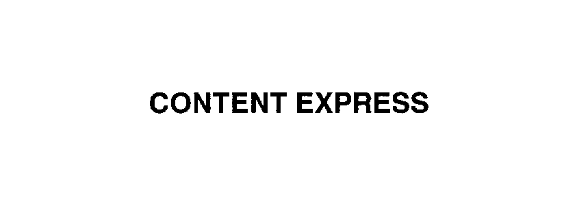Trademark Logo CONTENT EXPRESS