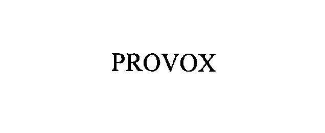 Trademark Logo PROVOX