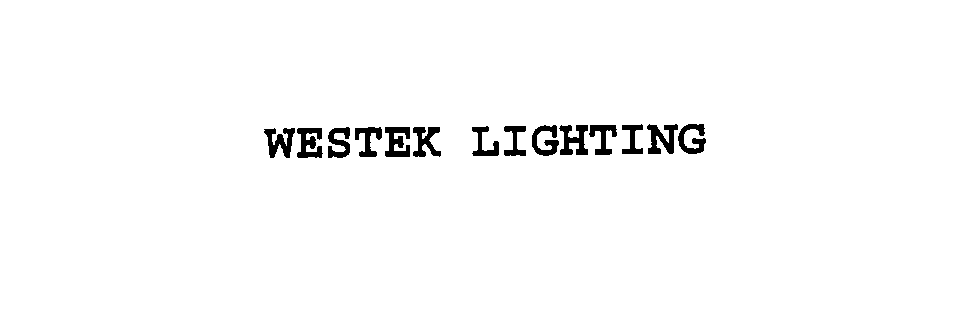 Trademark Logo WESTEK LIGHTING