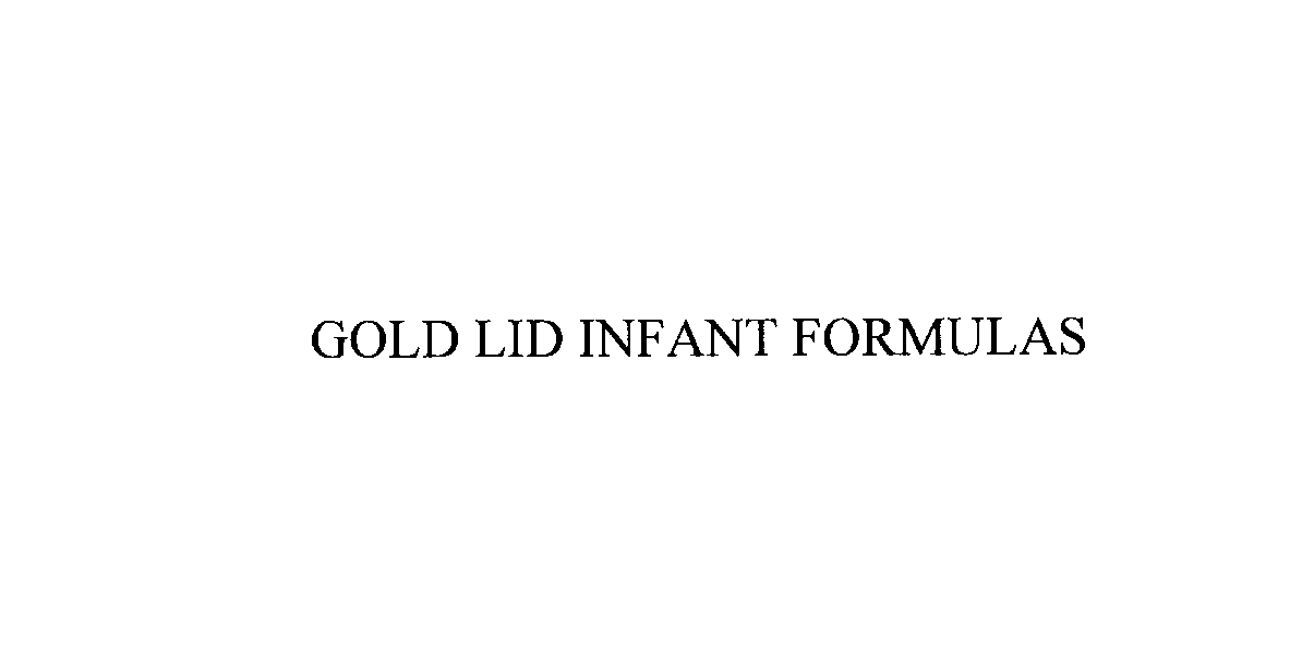  GOLD LID INFANT FORMULAS